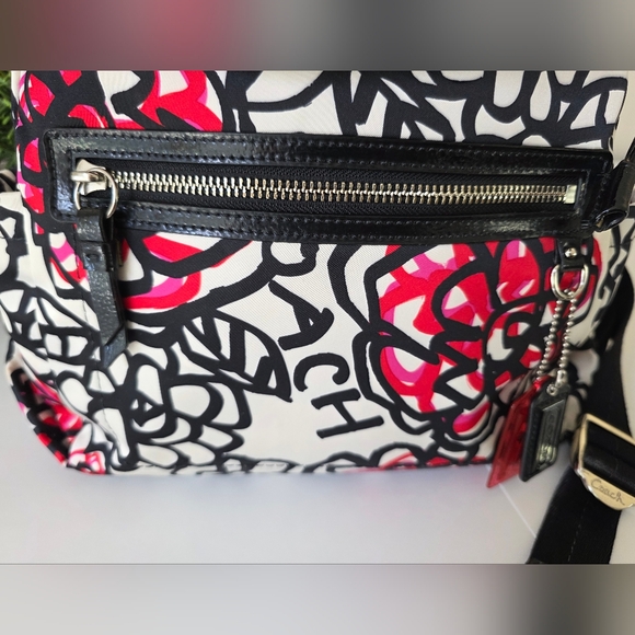 Coach Y2K Poppy Daisy Floral Graffiti Nylon Backpack - Picture 3 of 15